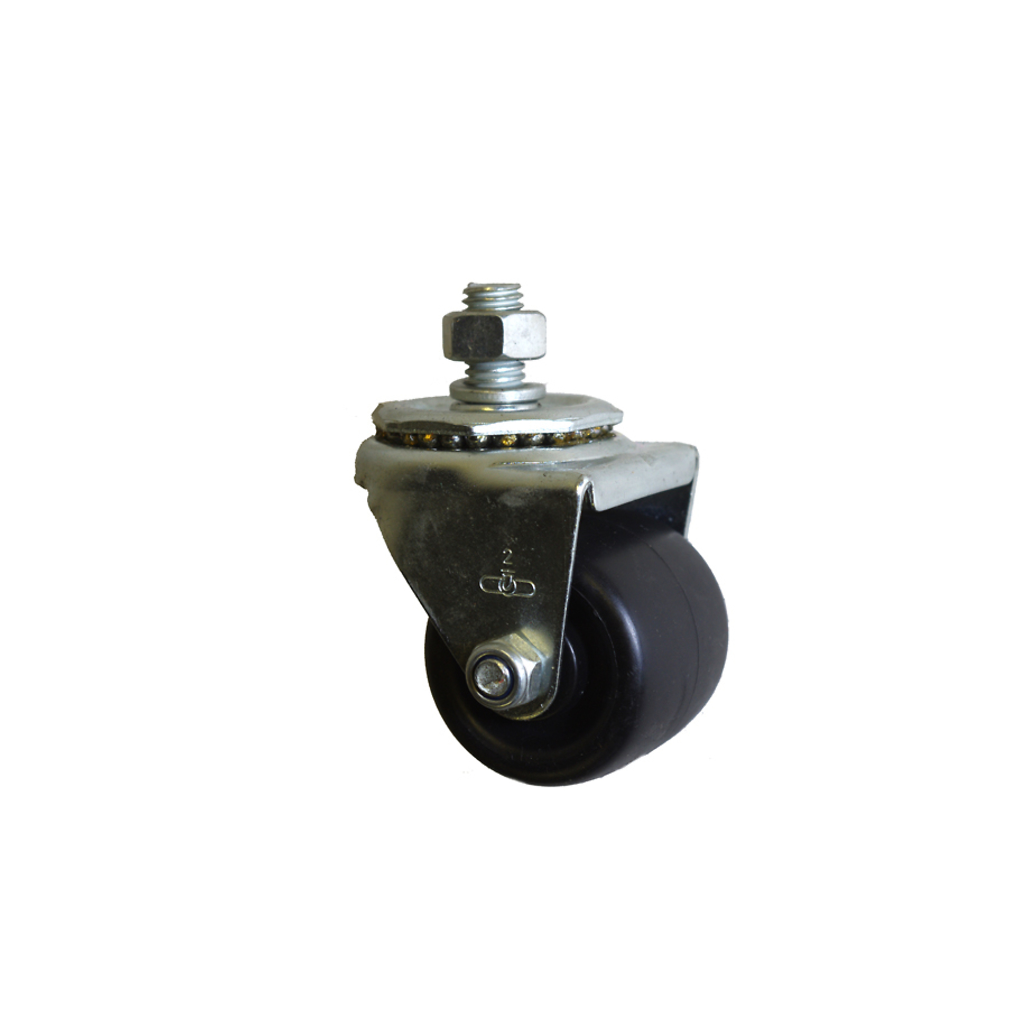 Merrick Auto Swivel Caster - 2in. Polyolefin, 375-Lb. Capacity, Steel, Model# M350007